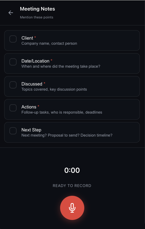 RPlay Forms - Meeting Notes